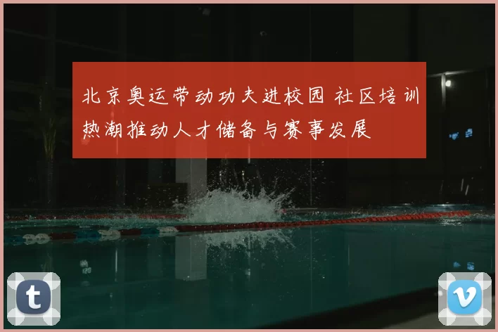 北京奥运带动功夫进校园 社区培训热潮推动人才储备与赛事发展